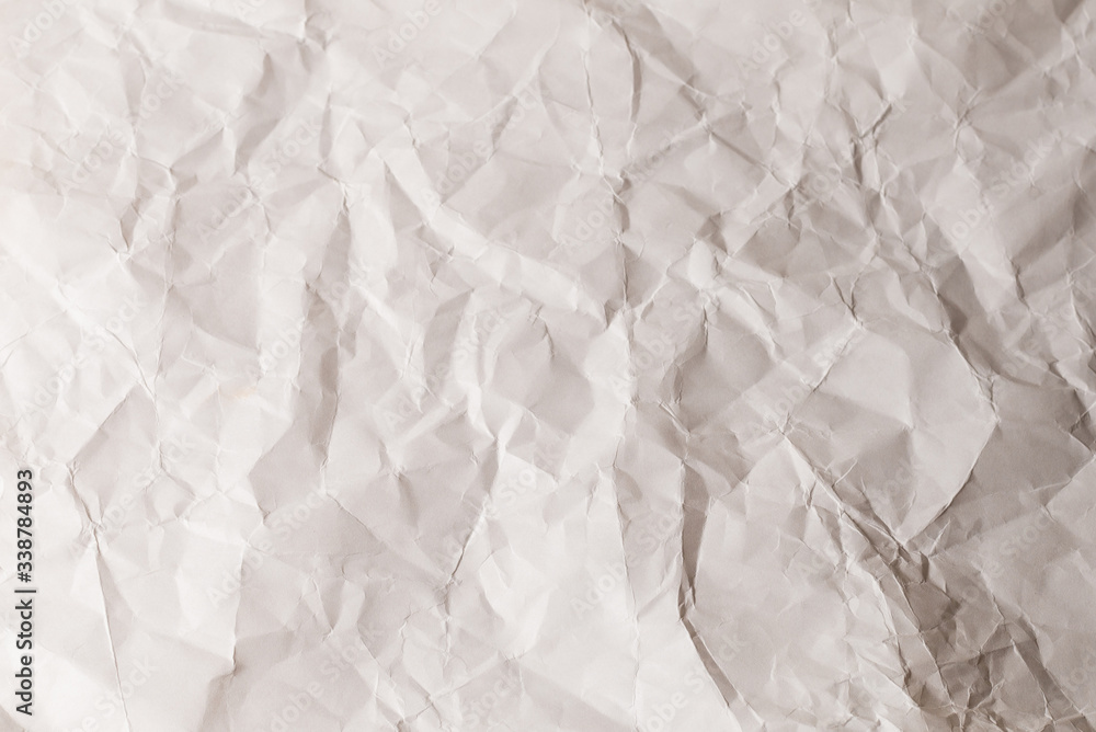 Crumpled white paper background. Crumpled white paper background.