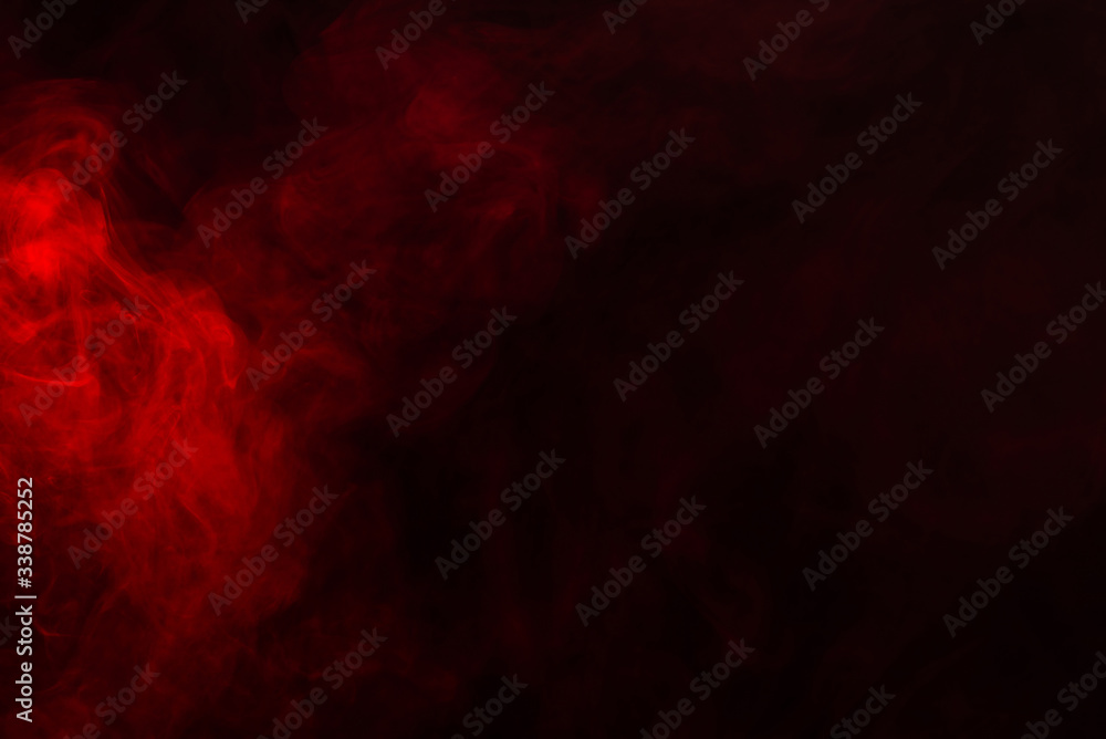 Red steam on a black background. Red steam on a black background.