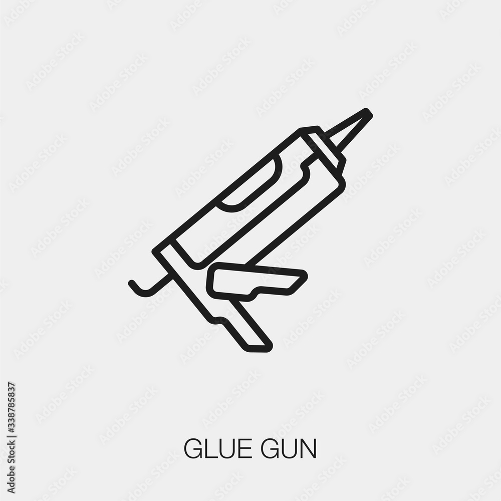 glue gun icon vector sign symbol