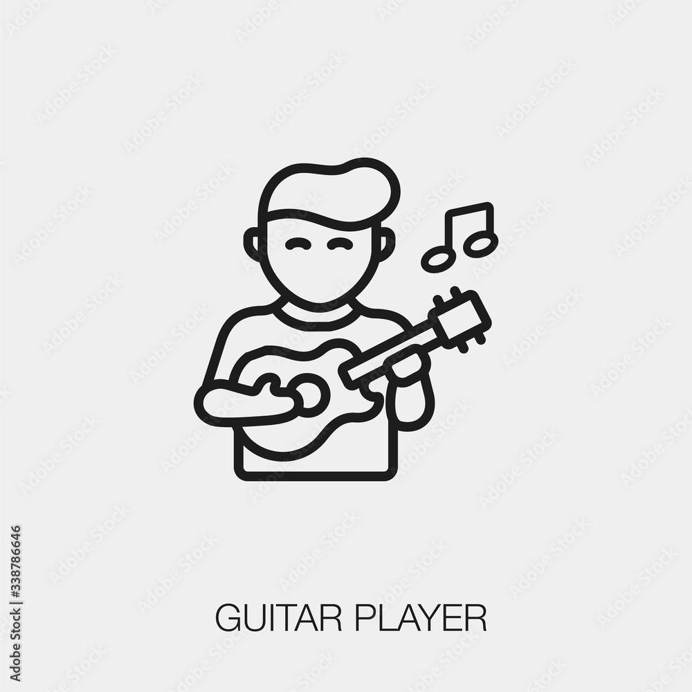 guitar player icon vector sign symbol guitar player icon vector sign symbol