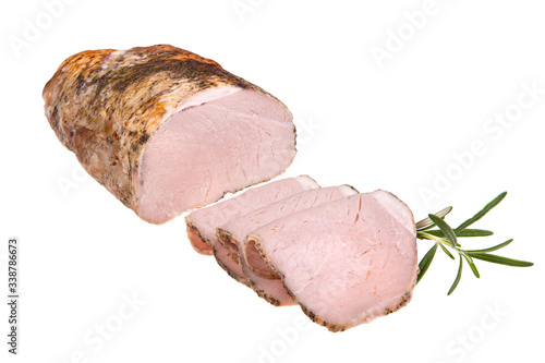 Ham isolated on white background