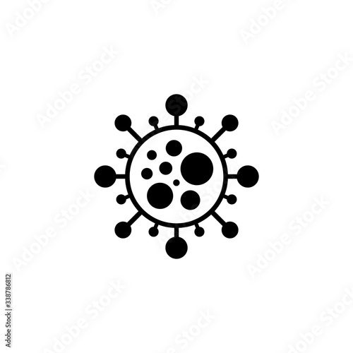 Virus icon - cartoon design. Vector bacteria symbol. Simple cell sign. Coronavirus, covid - 19 art