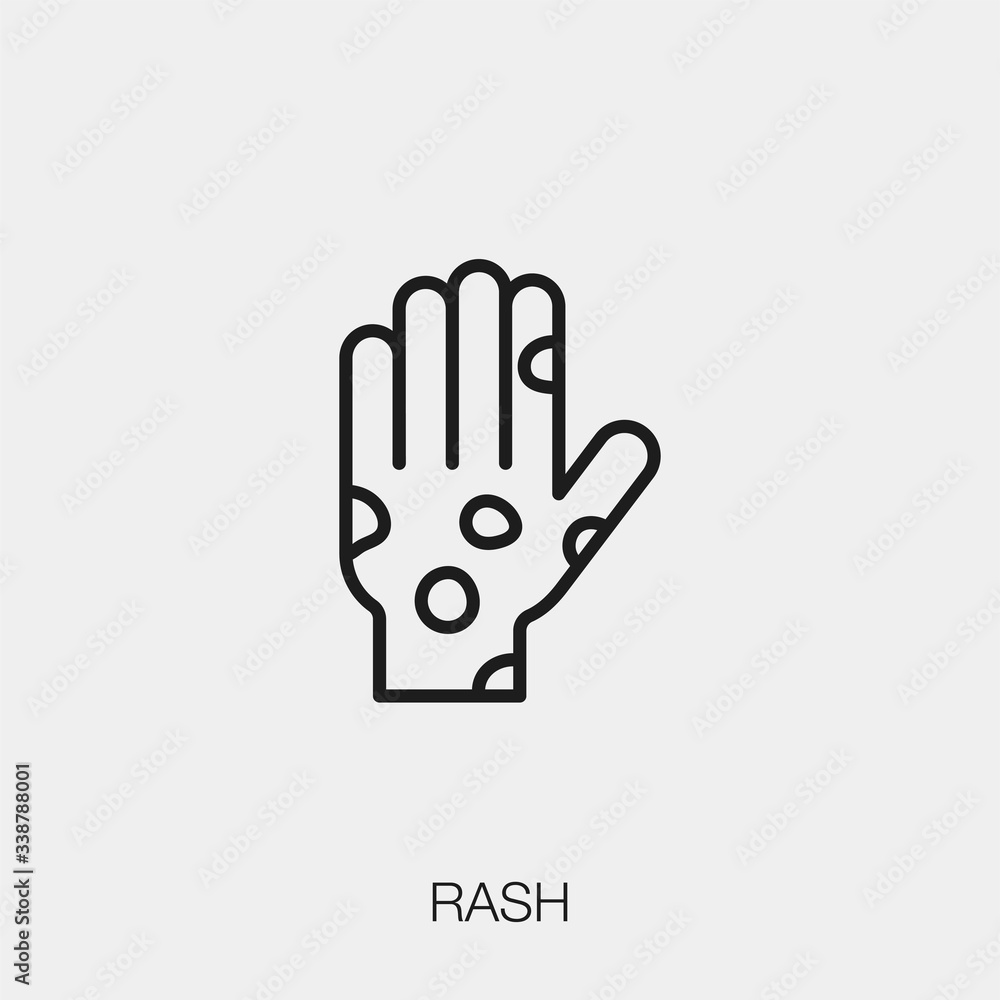 rash icon vector sign symbol rash icon vector sign symbol
