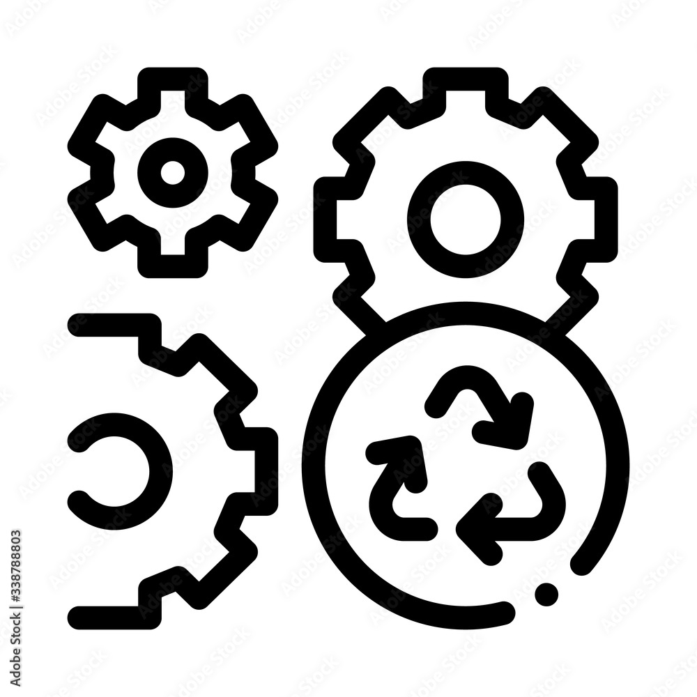sync settings icon vector. sync settings sign. isolated contour symbol illustration sync settings icon vector. sync settings sign. isolated contour symbol illustration