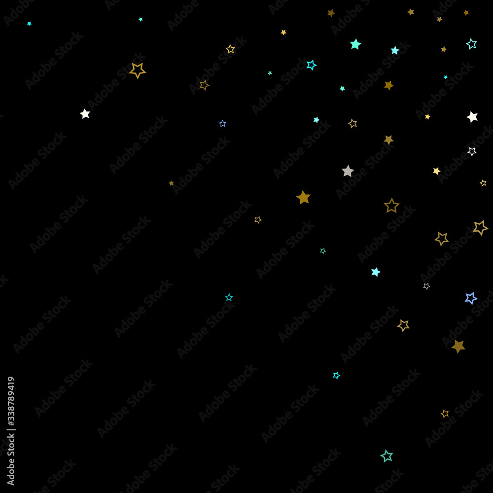 Gold, Blue stars, sprocket, shiny confetti. Gold, Blue stars, sprocket, shiny confetti.