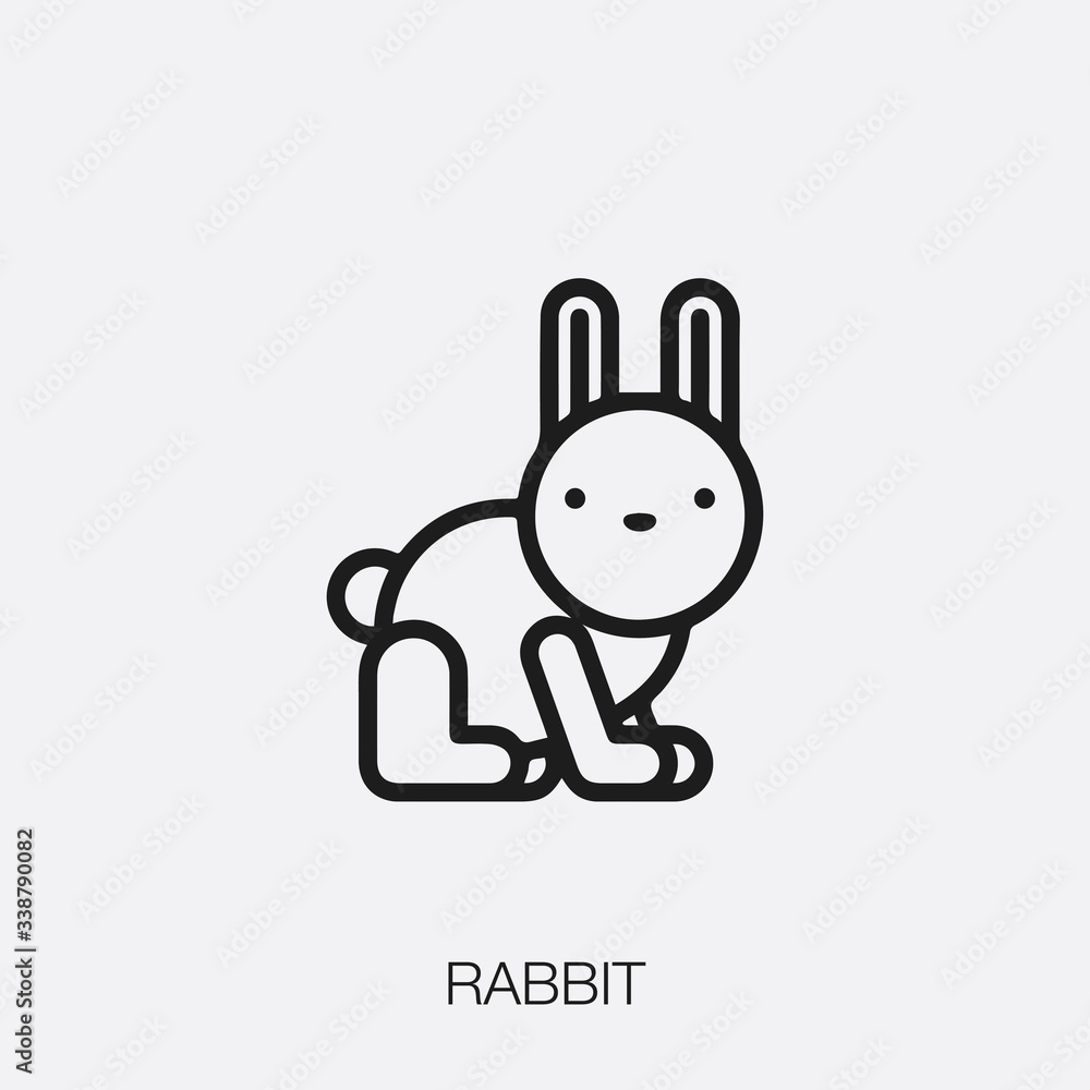 rabbit icon vector sign symbol rabbit icon vector sign symbol