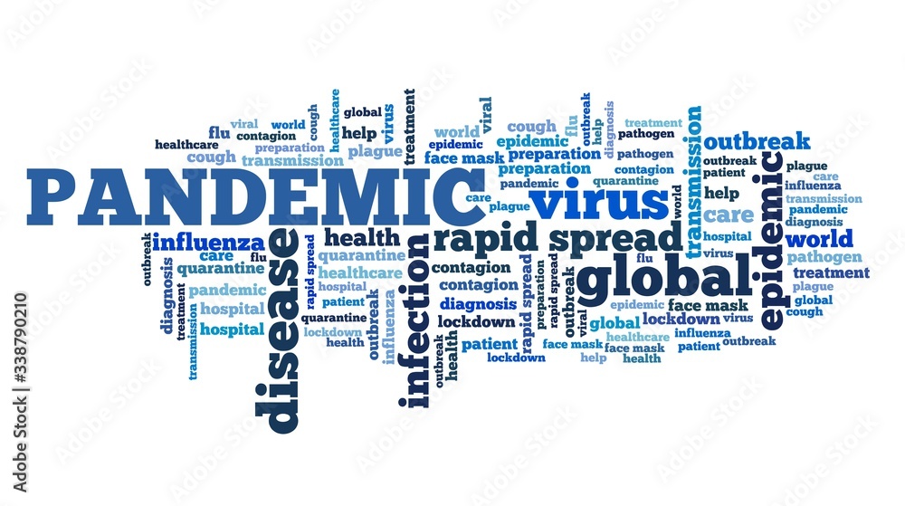 Pandemic word collage Stock Illustration Adobe Stock