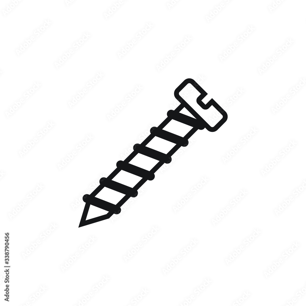 Screw icon design isolated on white background Screw icon design isolated on white background