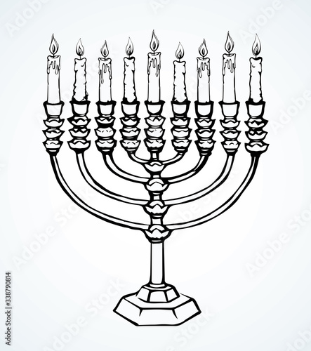 Menorah. Vector drawing