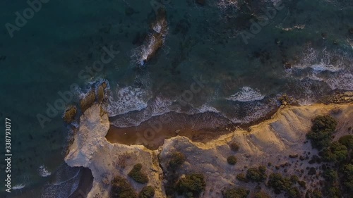 Beautiful rocky coast on Greek isand photo