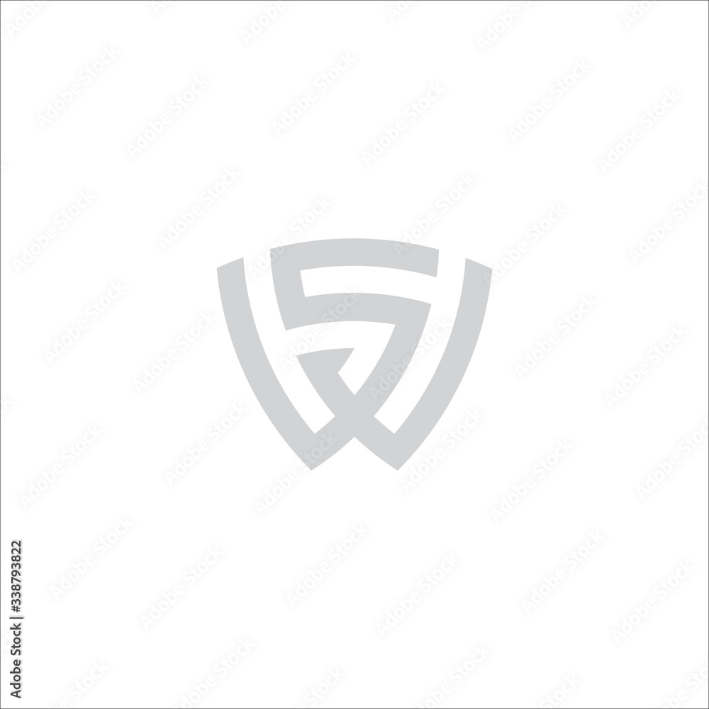 Φωτογραφία Initial letter ws or sw logo design template
