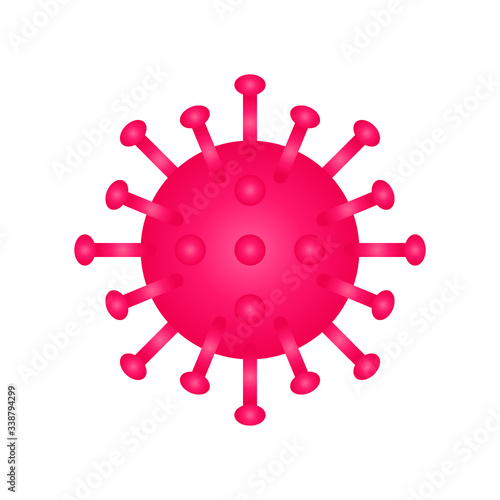 Coronavirus icon. Corona virus disease symbol. Influenza epidemic logo. Sars Covid-19 sign. Isolated on white background. Vector illustration image.