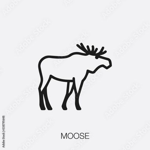 moose icon vector sign symbol
