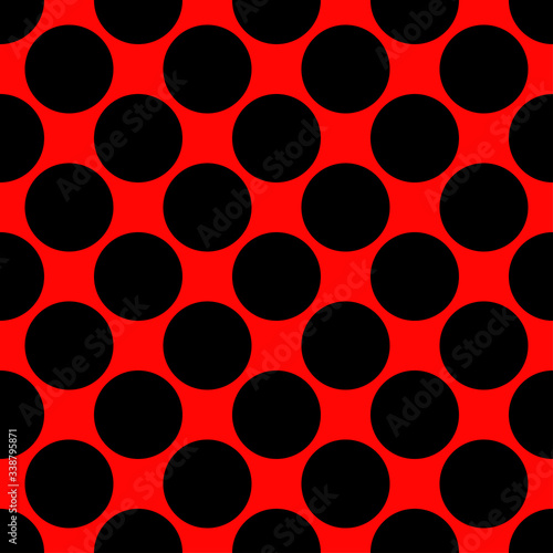 Seamless background with ladybugs. Cartoons. Vector illustration for web design or print.