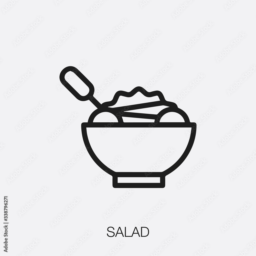 salad icon vector sign symbol salad icon vector sign symbol
