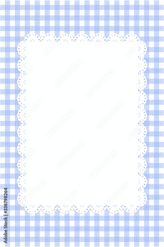 Checked pattern textile for new born invitation card. Vector illustration. Checked pattern textile for new born invitation card. Vector illustration.