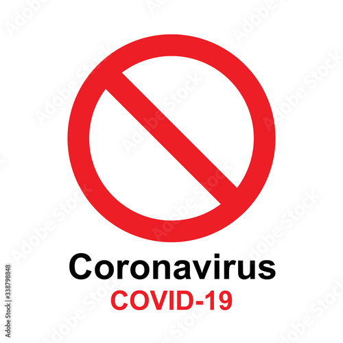 Corona virus STOP sign. Coronavirus symbol, vector. Covid 19
