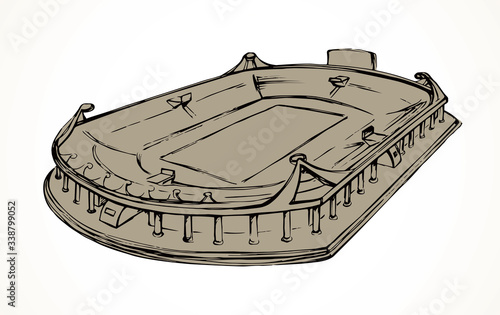 Small Stadium. Vector sketch