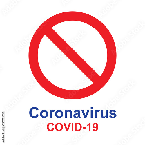 Corona virus STOP sign. Coronavirus symbol, vector. Covid 19