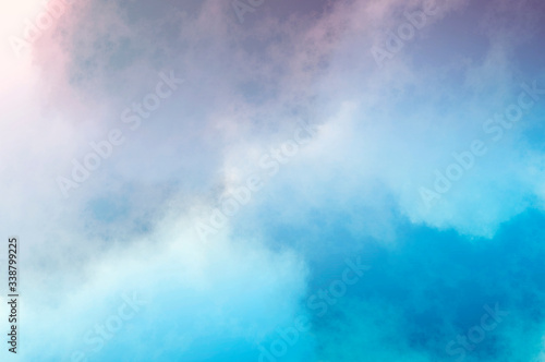 Abstract fractal background in the form of blue and pink clouds and is suitable for use in projects of imagination  creativity and design.  