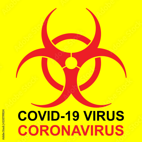 Corona virus biohazard sign. Coronavirus symbol, vector. Covid 19