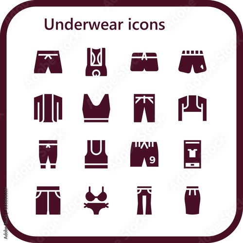 underwear icon set