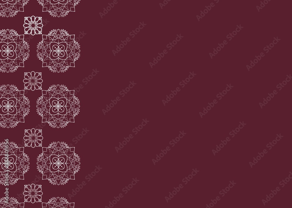 pattern ornament on red background pattern ornament on red background