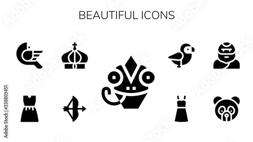 Modern Simple Set of beautiful Vector filled Icons