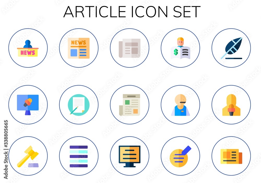Modern Simple Set of article Vector flat Icons Modern Simple Set of article Vector flat Icons