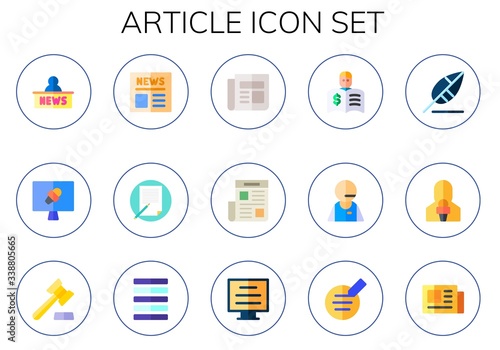 Modern Simple Set of article Vector flat Icons