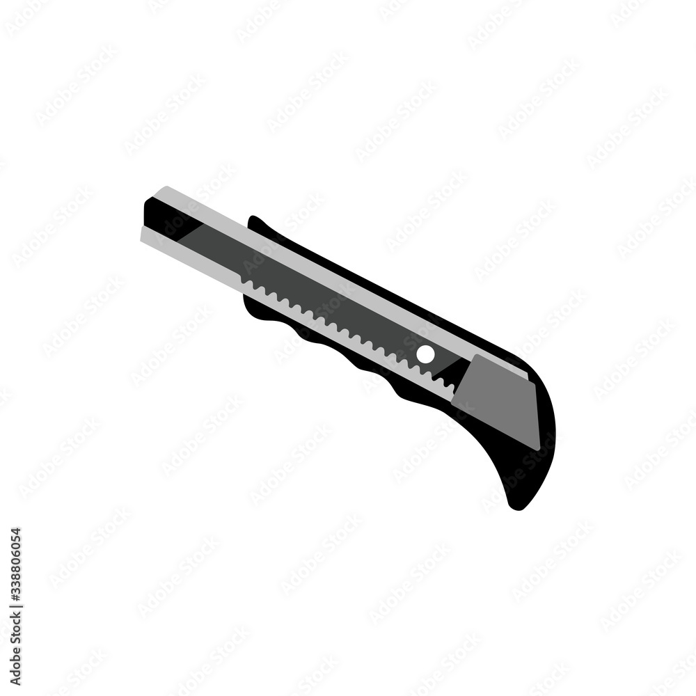 stainless steel knife. Cutter icon on white background. Silhouette vector design. stainless steel knife. Cutter icon on white background. Silhouette vector design.