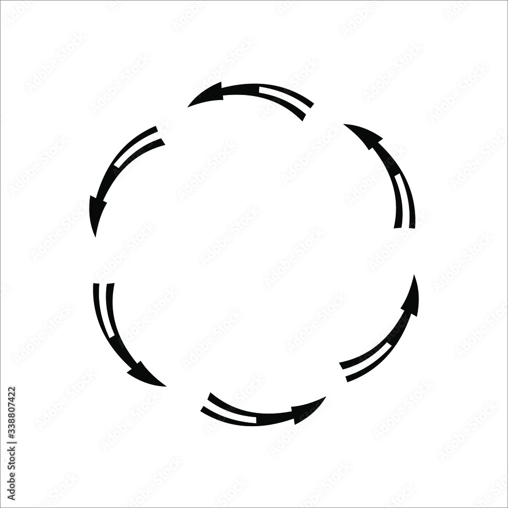 Black recycle symbol. Three black arrows circulate. Management of waste materials that are garbage and pass through the transformation process, especially the melting process. Re-create new materials. Black recycle symbol. Three black arrows circulate. Management of waste materials that are garbage and pass through the transformation process, especially the melting process. Re-create new materials.