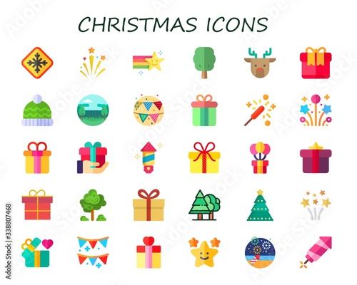 christmas icon set