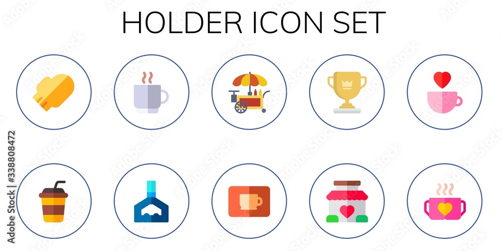 holder icon set