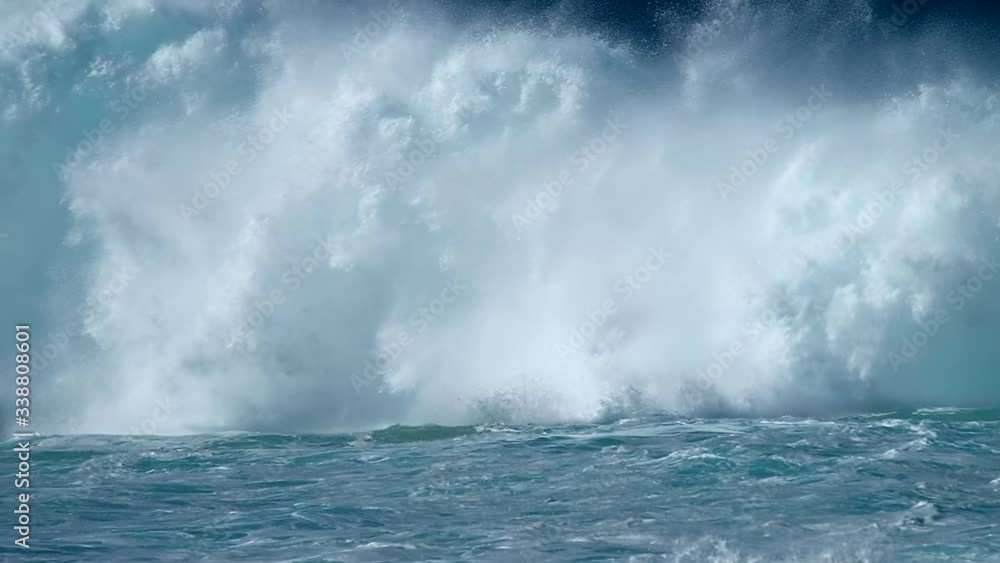 Powerful ocean wave at the famous Banzai Pipeline surf spot on the North Shore of Oahu island in Hawaii Powerful ocean wave at the famous Banzai Pipeline surf spot on the North Shore of Oahu island in Hawaii