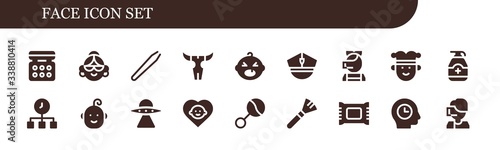 Modern Simple Set of face Vector filled Icons