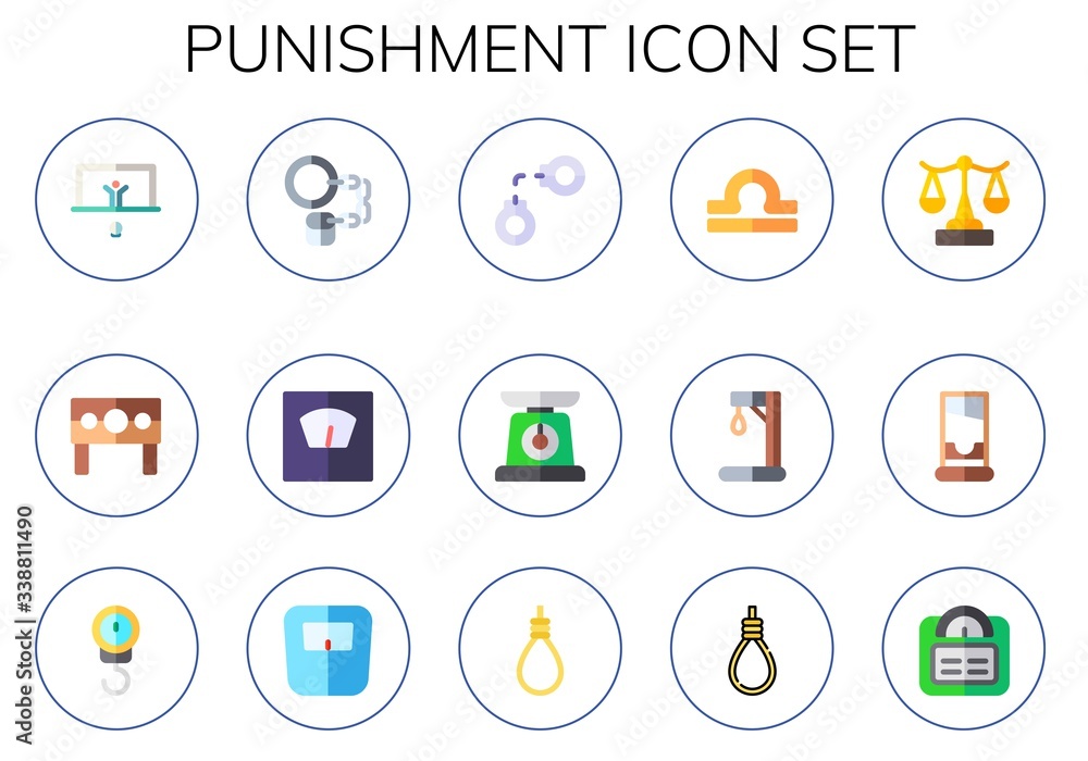 punishment icon set punishment icon set