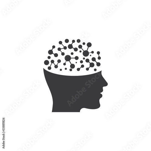 brain head vector illustration design