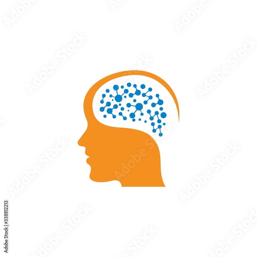 brain head vector illustration design