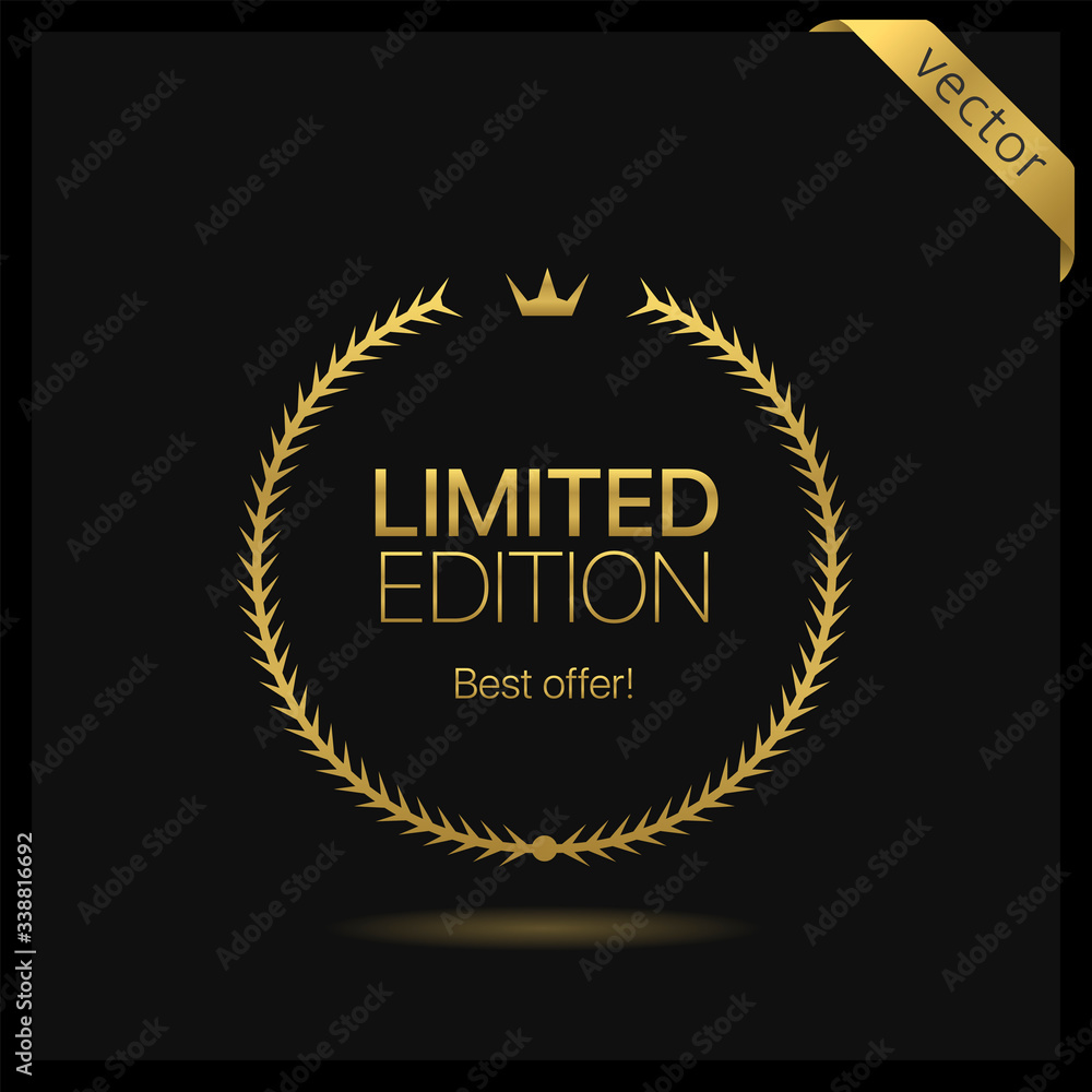 Fototapeta premium Golden wreath icon