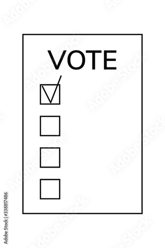 clipboard with check list for vote