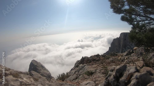 clouds over the mountains 