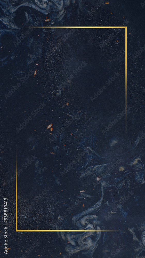 © Rawpixel.com - Golden frame on blue background