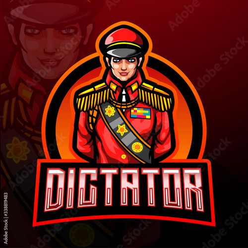 Canvas-taulu Dictator esport mascot logo design