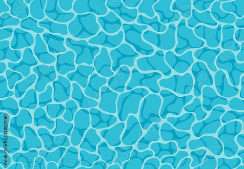 Texture of water surface. Seamless pattern. Great for summer background, travel design and wrapping paper. Vector illustration.