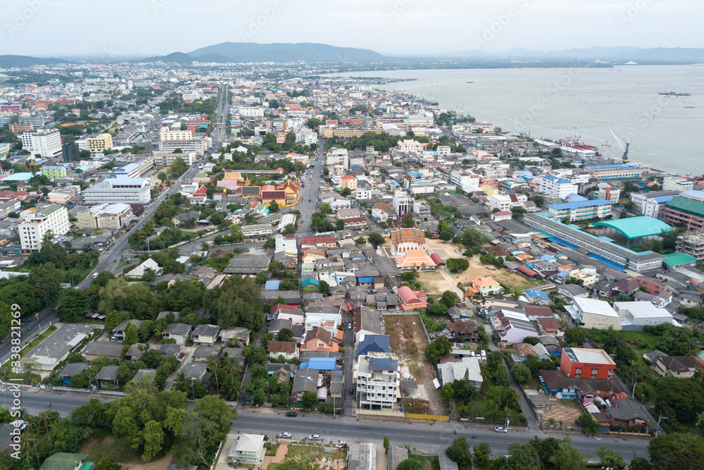 aerial view of the city Songkhla Thailand