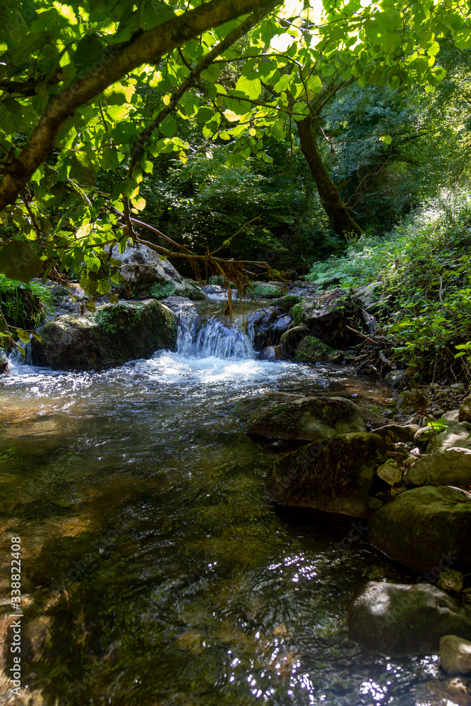 waterfall brook in matese park morcone sassinoro