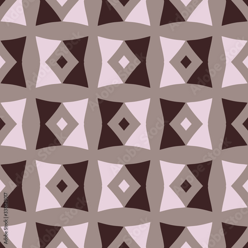 Monochrome seamless pattern with geometric shapes.