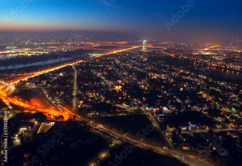 panoramic view of majestic illuminated Vienna  © russieseo