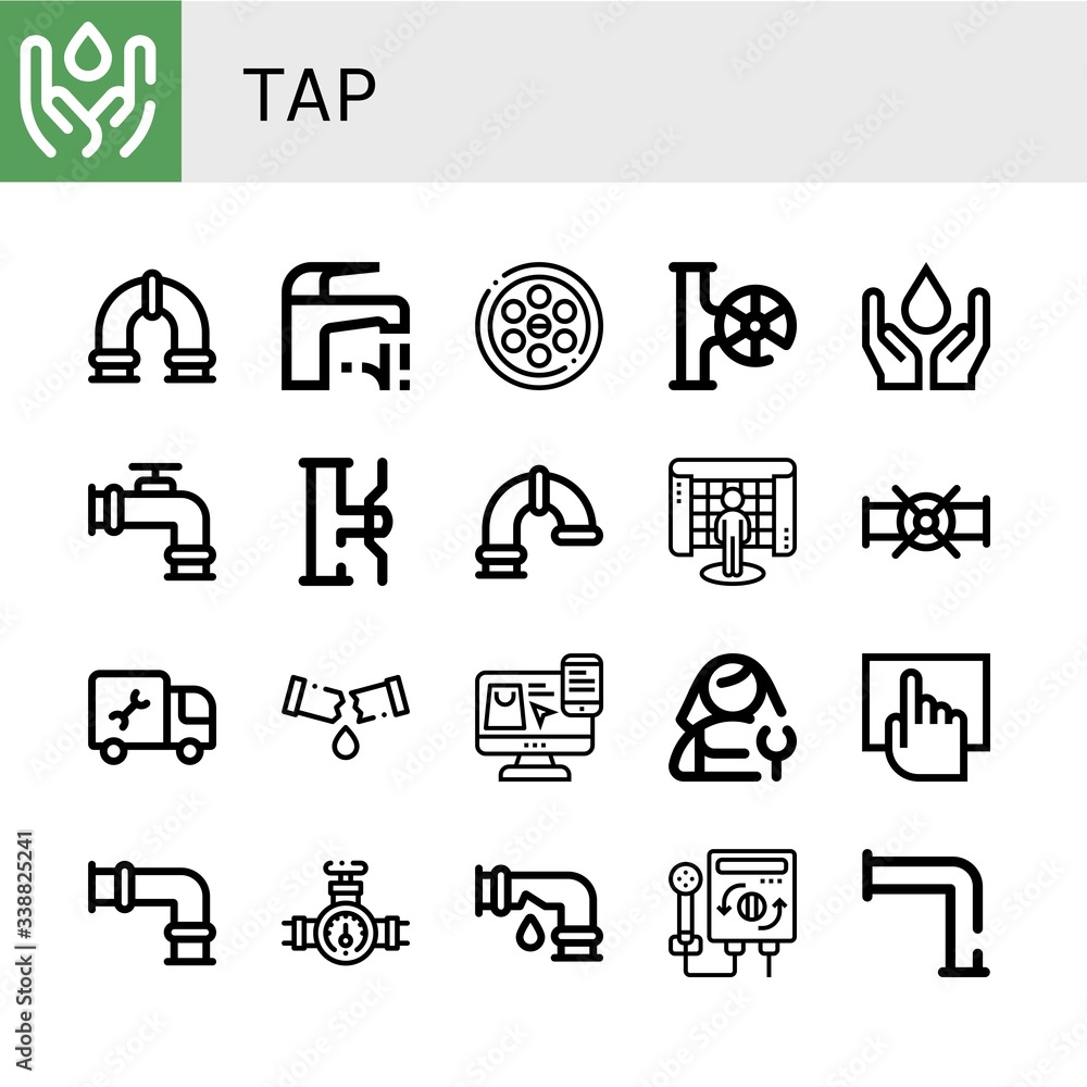 Fototapeta premium Set of tap icons